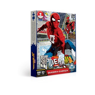 Quebra-Cabeça Scratch-Off Homem Aranha Zipper Box 150 Peças