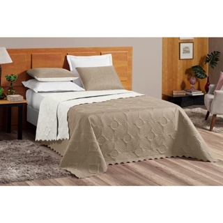 Cobre Leito 03Pçs Dupla Face Liso Floral Queen Malha 100% Poliéster Promoção Matelassê