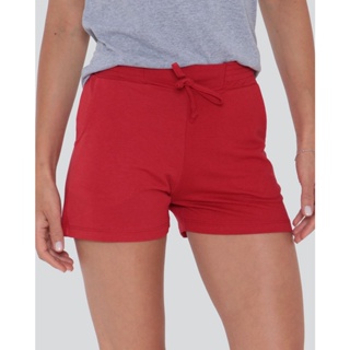 Short Feminino Bolsos Vermelho