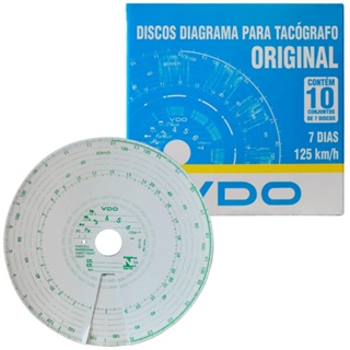 Disco Diagrama Tacógrafo Semanal 125km 7d 70 Unidades Vdo