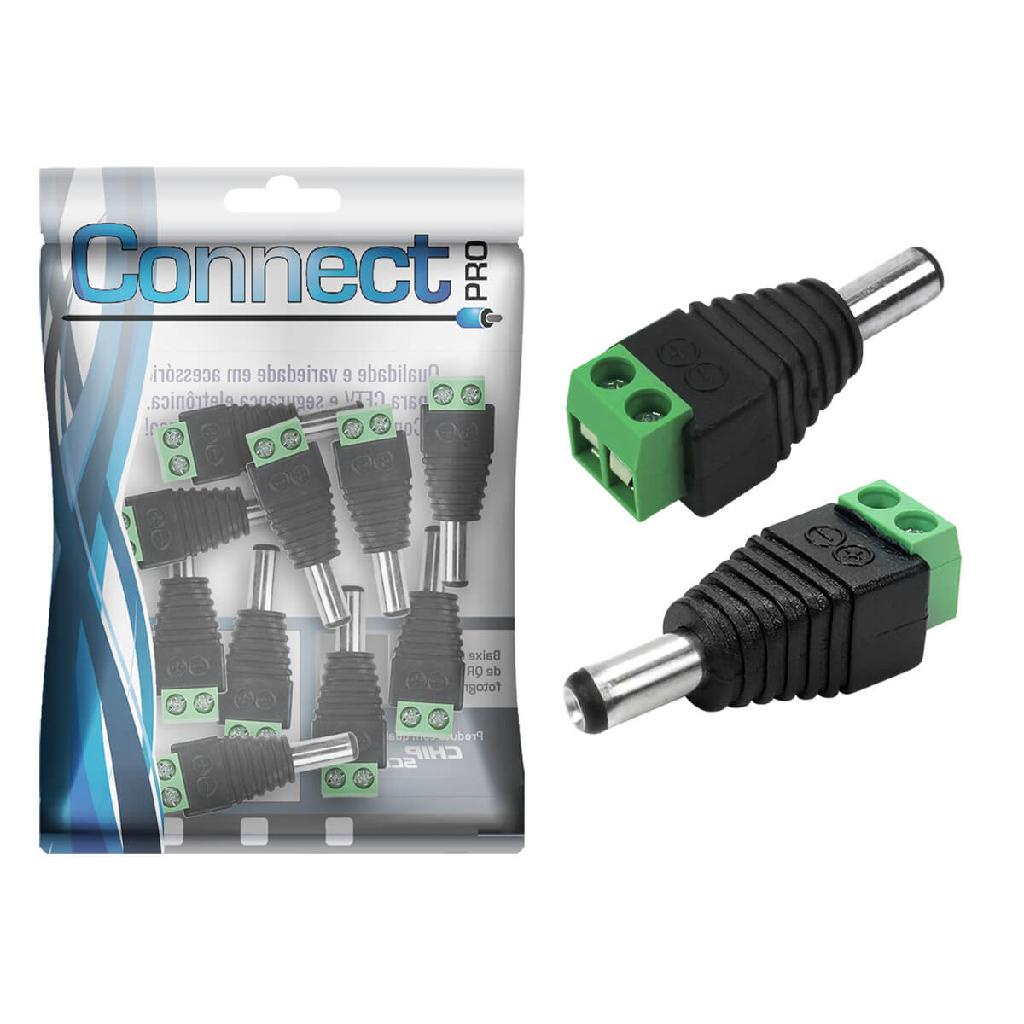 10X Conector Plug P4 Macho Com Borne P/ Cftv Câmera Fonte | Shopee Brasil