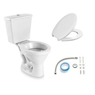 Kit Baciacom Caixa Acoplada e Acessórios para Instalação Sabará Branco Icasa
