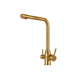 Torneira para cozinha Gourmet Misturador Monocomando Escovado Pojuca Pingoo - Dourado em Oferta na Shopee