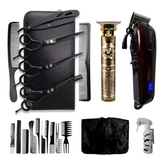 Kit Barbeiro 3 Tesouras Profissionais + 2 Máquinas De Corte Profissional Kit Barbeiro 3 Tesouras Profissionais + 2 Máquinas Corte