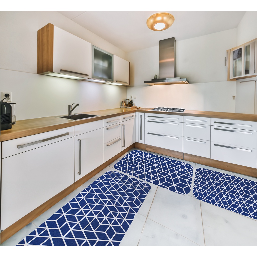 Jogo Tapetes e Passadeira de Cozinha 3 Peças