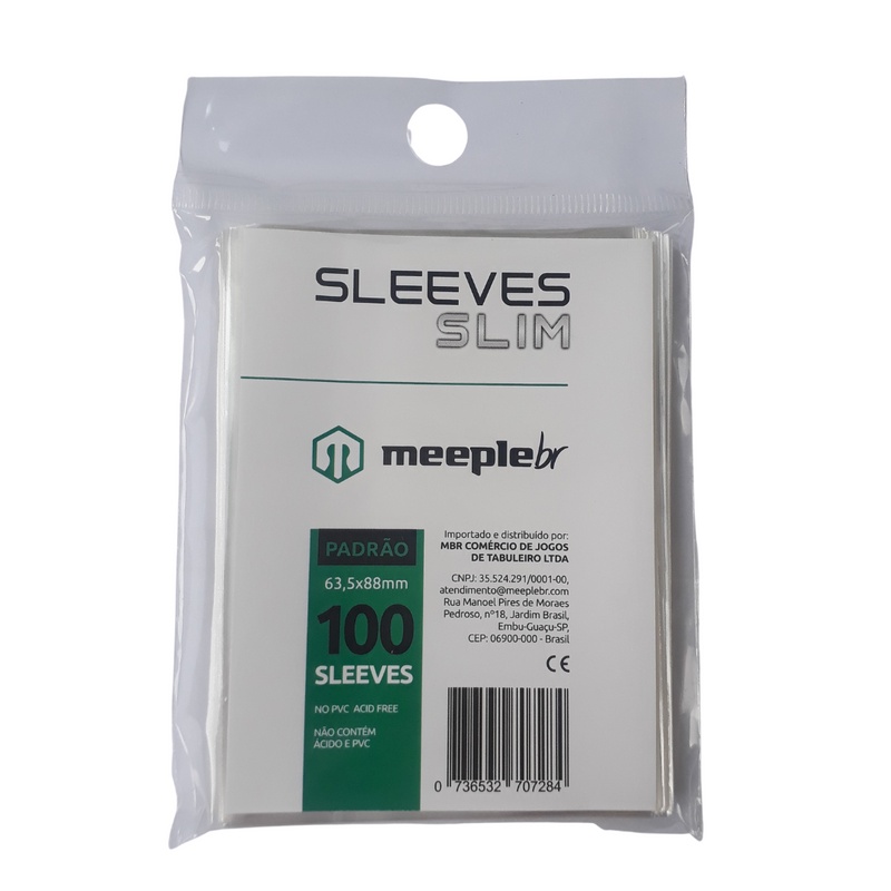 Sleeves Slim - Meeplebr (Diversos Tamanhos)