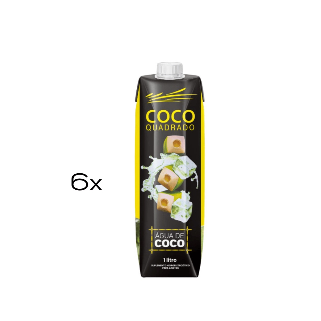 Água de Coco - Coco Quadrado 1 Litro Tradicional (Caixa com 6 unidades)