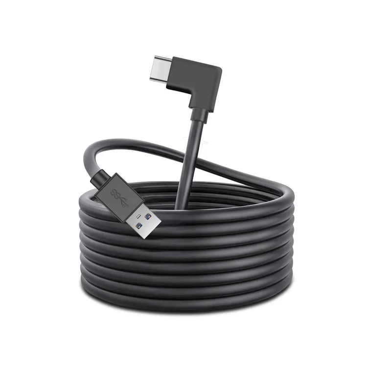 Para Cabo De Dados Meta Quest 3 Link Usb3.2gen1 Cotovelo De Fluxo 5 M Carregamento A-C Acessório VR