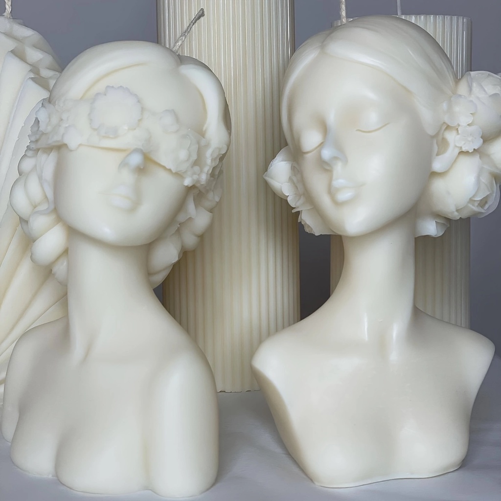 JYI 3D Girl Molde De Silicone Para Venda De Vendas De Resina Epóxi Meninas De Olho Fechado Moldes De Velas Perfumadas Artesanato Em Gesso Artesanal Ferramentas Decoração De Casa