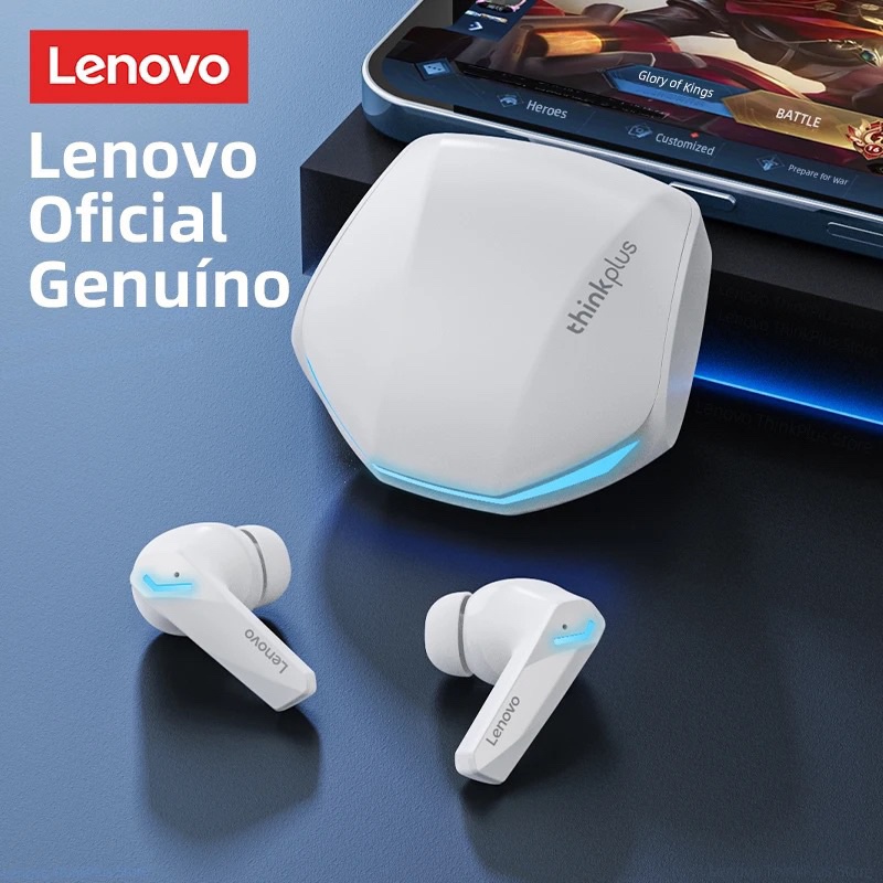 Lenovo Fone de Ouvido GM2 Pro sem Fio, Bluetooth 5.3, Chamadas em Alta Definição, Headset com Microfone para Jogos, Modo Duplo, Baixa Latência, Original 5.0
