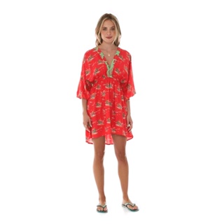 Vestido Havaianas Curto Manga Longa Bahia