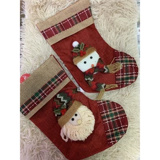 BOTA DE XADREZ PONTILHADO 35cm decoração de natal em Oferta na Shopee