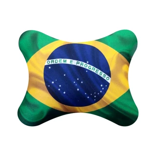 Almofada Apoio Cervical de Pescoço e Cabeça em Neoprene - Estampa Brasil