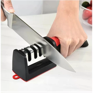 Amolador Afiador De Facas Em Aço Inox Profissional Com 3 Afiadores Profissional