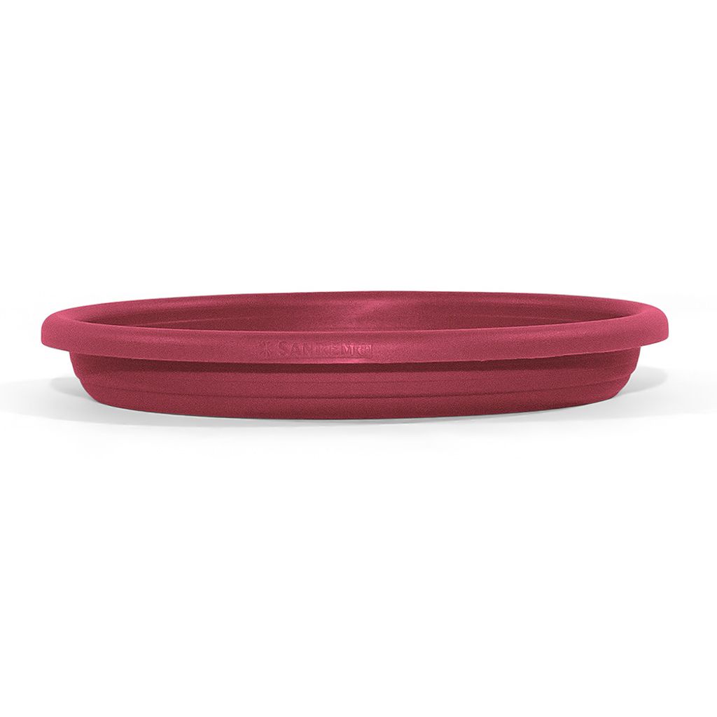 Prato para Vaso Plástico Redondo Rosa 17x17cm Atlas