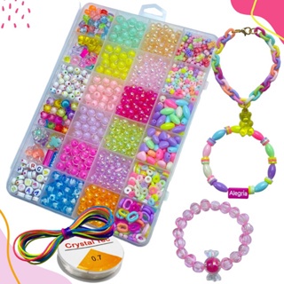 Kit Miçanga Montagem Pulseira Bijuteria Colar Infantil - Focu's Ecomm -  Miçangas - Magazine Luiza