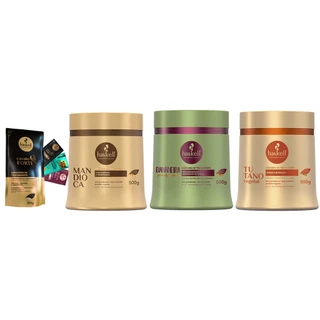 Kit Máscaras Cronograma Capilar Cabelos Com Quimica 500gr Haskell