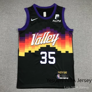 Camisata Phoenix Suns Kevin Durant #35 Camisa De Basquete Masculina preto nba De Basquetebol Jersey