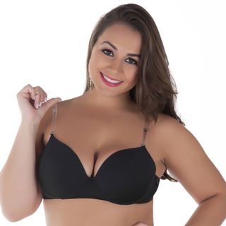 Sutiã Plus Size Básico Dia a Dia Costa Nua Alça Silicone Estilo