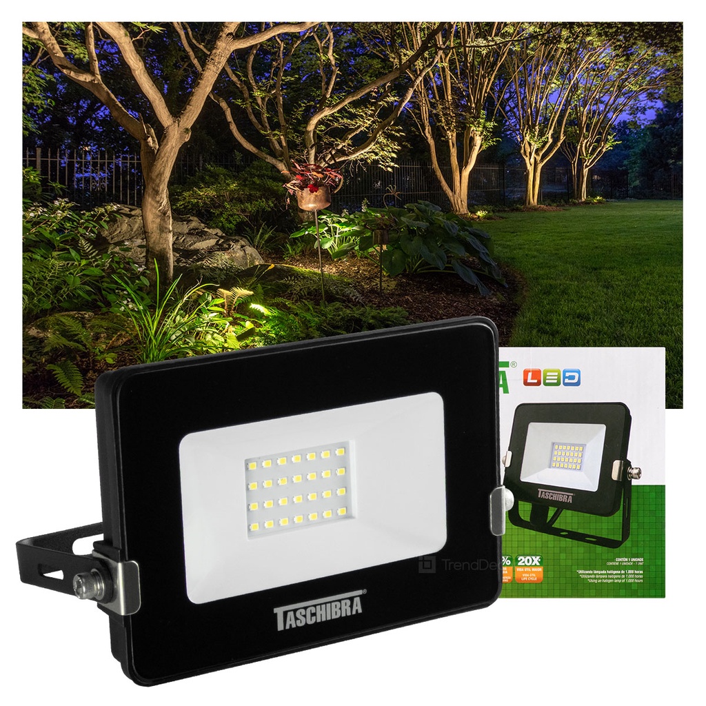 Refletor Holofote TR LED 20W Luz Fria 6500K Preto 127V