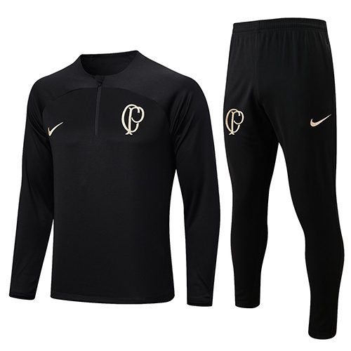 2023/2024 Corinthians Masculino Blusa De Futebol Preto Jaqueta De Manga Longa Para Treino