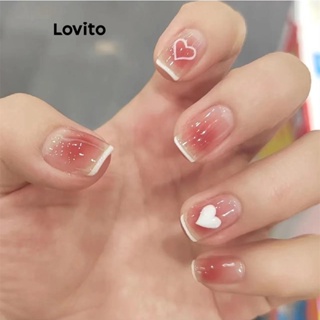 Lovito Unha Artificial Casual Em Forma De Coração Para Mulheres LFA11304