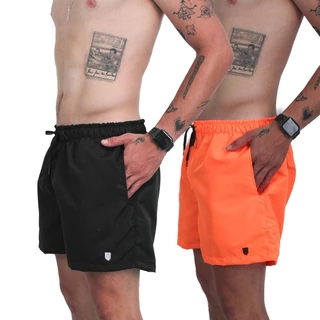 Kit 2 Short Masculino Tactel Piscina Praia Academia Corrida