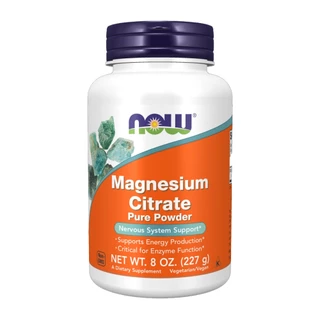 Citrato Magnésio Pó Now Foods 227g Puro Importado