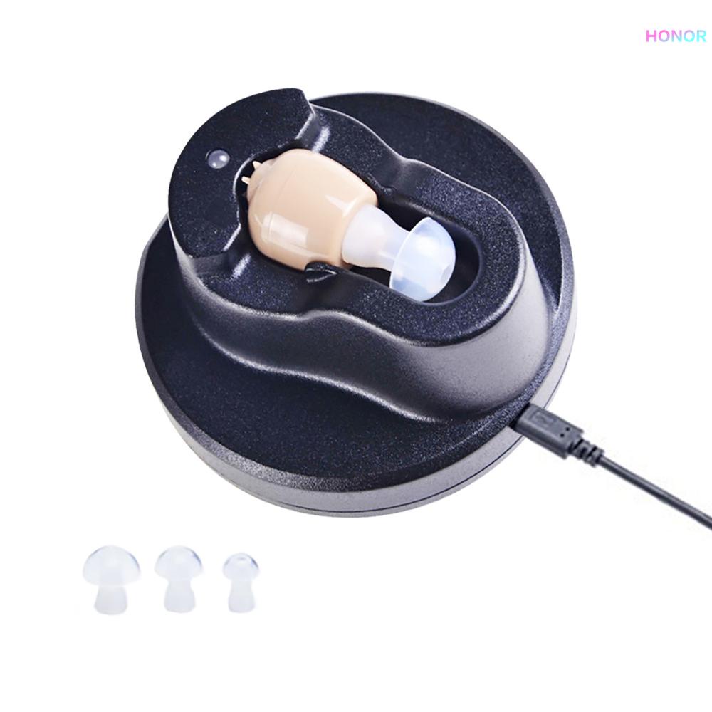 Mini-Amplificador Auditivo Tipo Orelha Interna Recarregável De Som Com Base De Recarga BeautiTOOOL118
