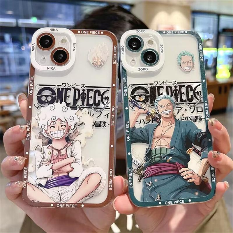 Capa À Prova De Choque Para Samsung Galaxy A15 A25 A05 A05S A24 S23FE S23 S24 Plus Ultra Casing Anime Olhos De Anjo One Piece Nica Luffy Zoro Chopper TPU