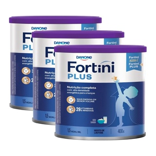 Fórmula Infantil Fortini Plus sem Sabor 400g Kit com 3 Unidades