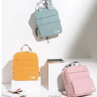 Bolsa Mochila Feminina Dobrável Nylon Semi Impermeável Cores Marcarons
