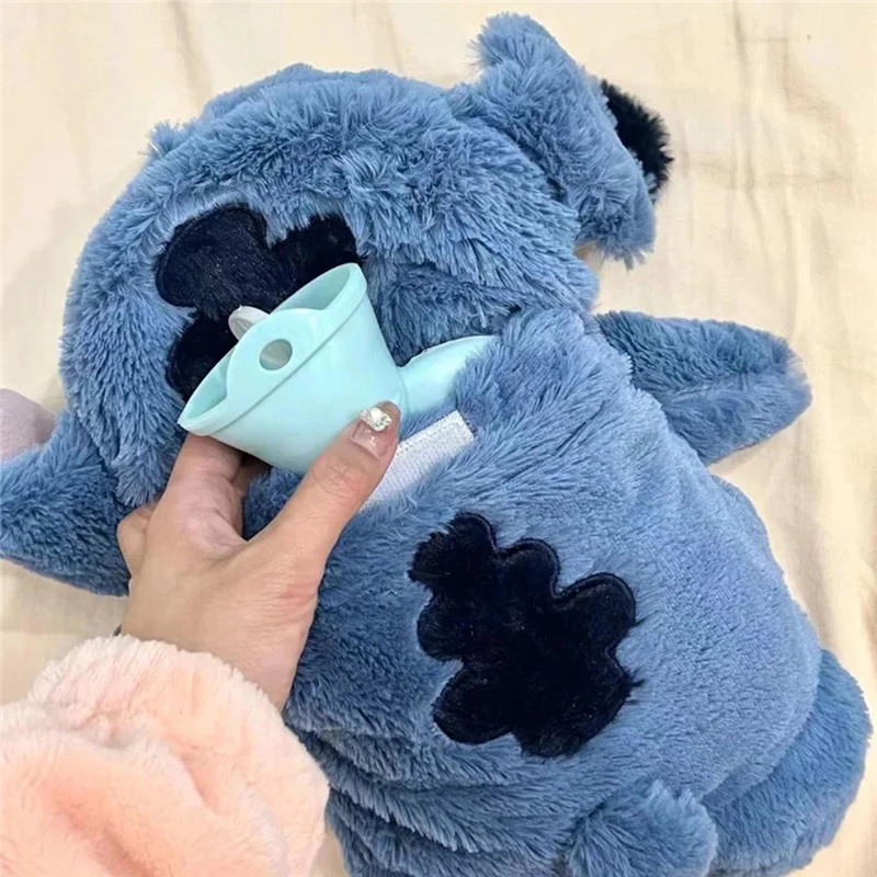 Stitch Plush Hand Warm Bottle Garrafas De Água Quente Kawaii Winter Portable Anime Bag Dormitório Estudantil