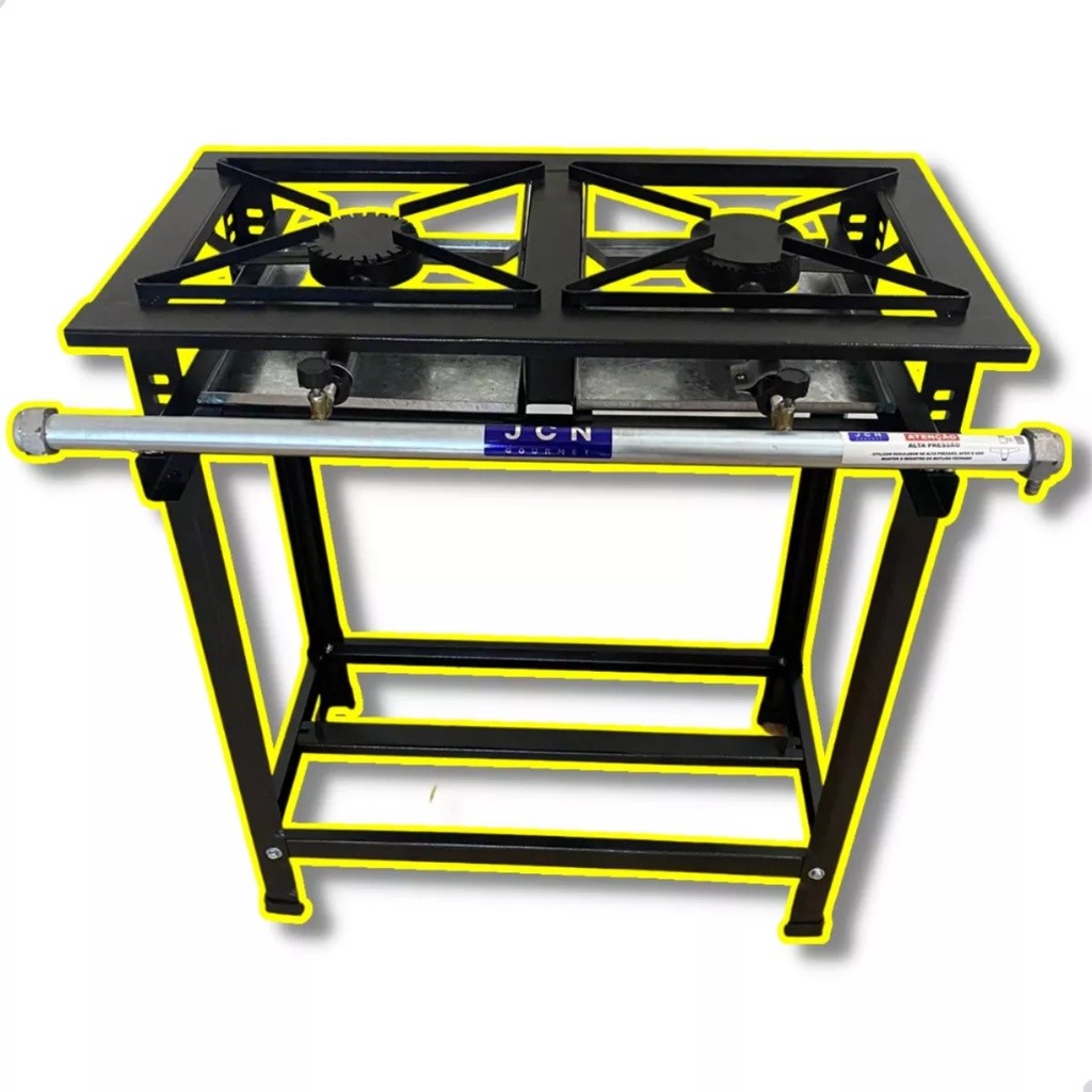 Fogão Standard Alta Pressão Industrial 2 Bocas Completo Com Kit de Alta Pressão
