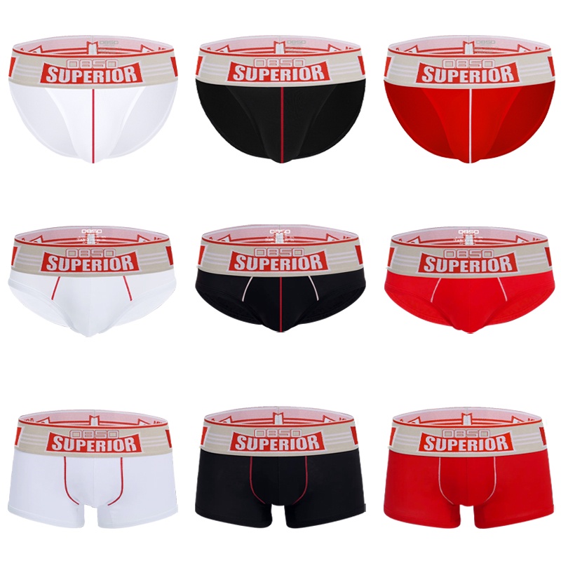 Cuecas De Algodão Sexy Homem Cintura Baixa Moda Boxers Confortáveis Cor Sólida BS844