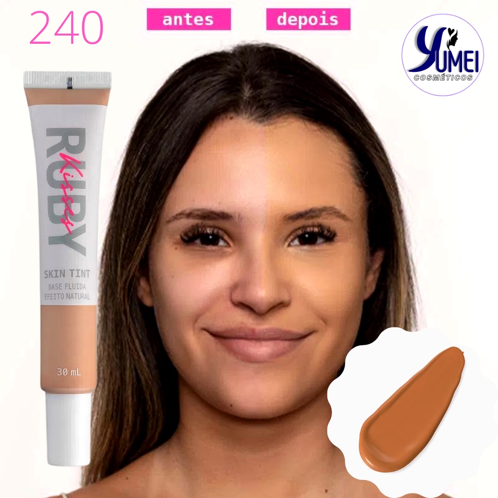 RUBY KISSES BASE FLUIDA EFEITO NATURAL 240 MED ESCURO ROSADO | Shopee ...
