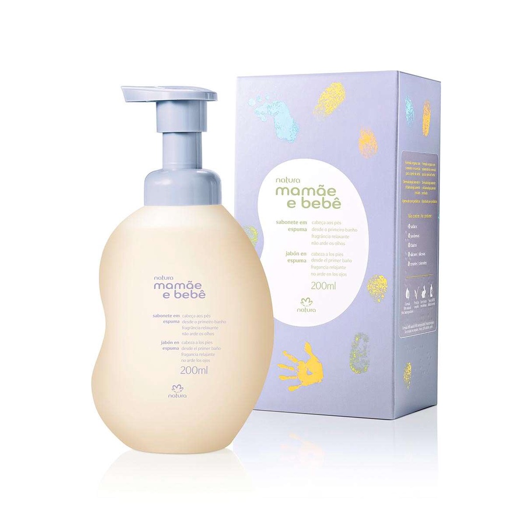 Sabonete em Espuma Mamãe e Bebê Relaxante Natura 200ml | Shopee Brasil