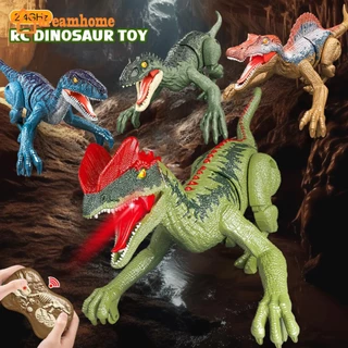 DREAMHOME Brinquedos De Dinossauro De Controle Remoto 2.4Ghz RC Robô Andante Elétrico Com Som Verisimilitude Para Crianças Meninos Meninas Presente M3S1