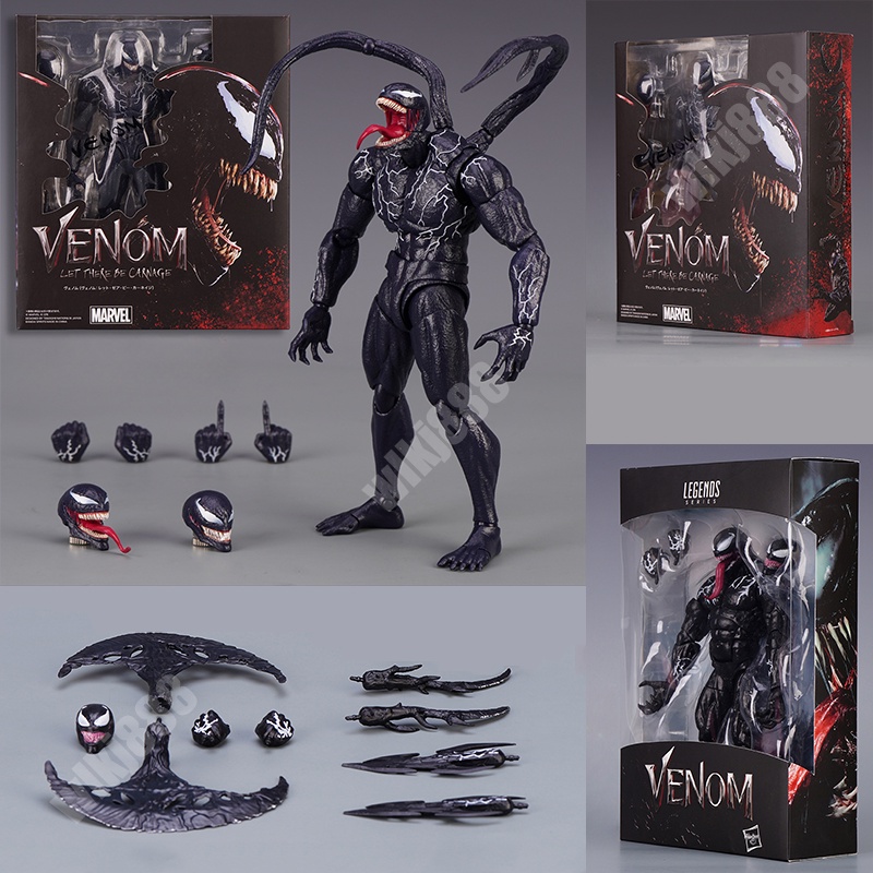SHF Venom Marvel Movie Ver Change Face Film Articulado Bonecos Modelo De Ação