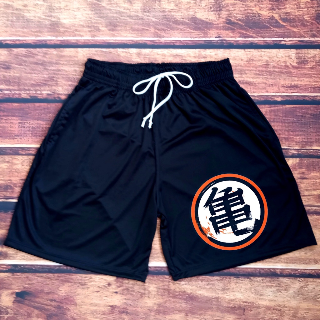 Short Streetwear Kanji Dragon Ball Z V1 Moda Masculina Casual Calção
