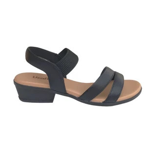 Sandália Feminino Usaflex Salto Bloco Preto AK1801001 em Oferta na Shopee
