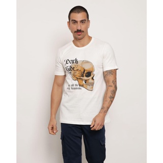 Camiseta Masculina Manga Curta Estampa Dark Off White
