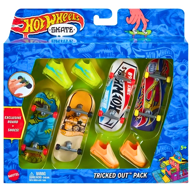 Hw Hot Wheels Mini Skate De Dedo Com Tenis Hgt46