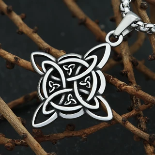 Viking Nórdico Vintage Pequeno Colar Nó Celta Pingente De Bicicleta Masculina Protetor De Moda Jóias Acessórios De Presente