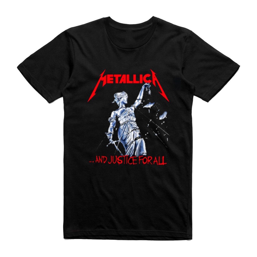 Camiseta De Rock Masculina Metálica Justice Heavy Metal