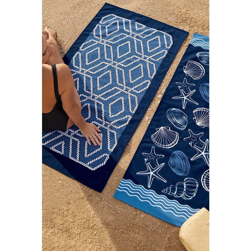 Toalha de Praia Aveludada Estampada Búzios 0,75x1,5 Lepper