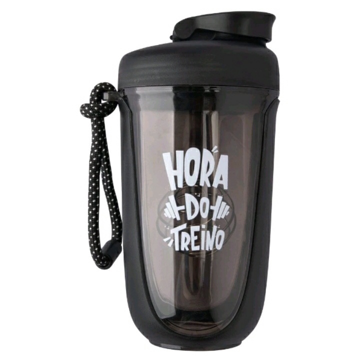 Coqueteleira squeeze esfera treino academia 550ml Weeze plástico 