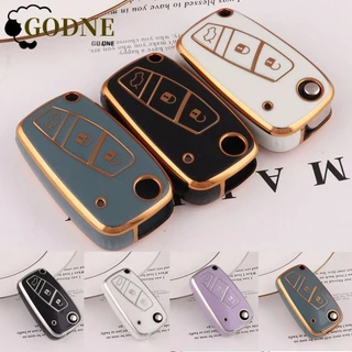 GODNESSFO Chave Para Carro , TPU Soft Flip Key Remote , Porta-Chaves Skin Fob Capa Fiat 500/Panda/Stilo/Punto/Doblo/Grande/Bravo Ducato/Minibus