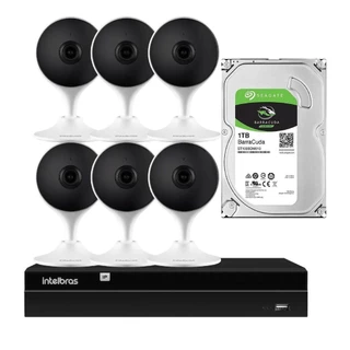 Kit 6 Câmeras IMX Full Hd Wi-fi Com Hd 1tb E Nvd 1408