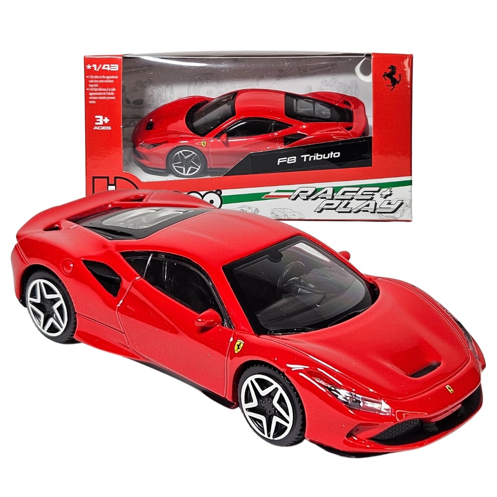 Miniatura De Ferro Ferrari F8 Tributo 11cm 1/43 Bburago | Shopee